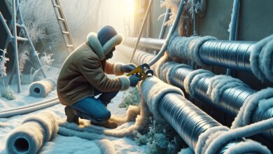 Wrapping Insulation Around Outdoor Pipes for Winter