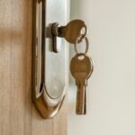 Front door lock showing signs of wear and security weakness in a Dubai home