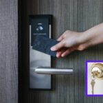 Traditional lock and smart digital door lock comparison for villa security in Dubai