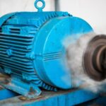 Overheated water pump motor being inspected at a Dubai villa