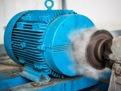 Overheated water pump motor being inspected at a Dubai villa